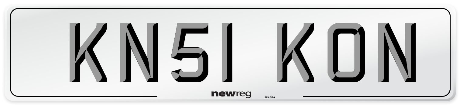 KN51 KON Number Plate from New Reg